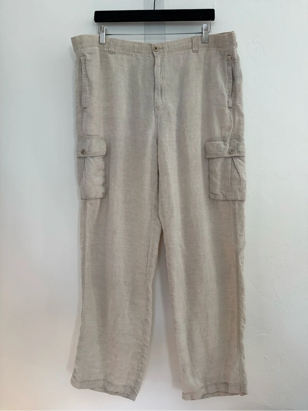 Tommy Bahama Relax Cargo Pants Linen Oatmeal Natural Minimal Beach Coastal